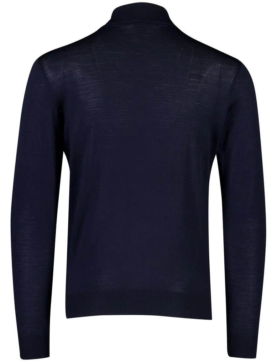 Wollen half zip trui Paul & Shark donkerblauw