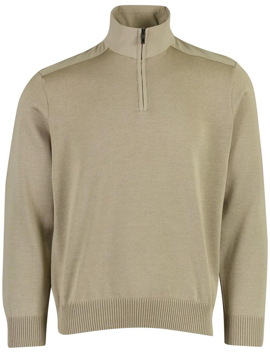 Paul & Shark half zip trui beige wol