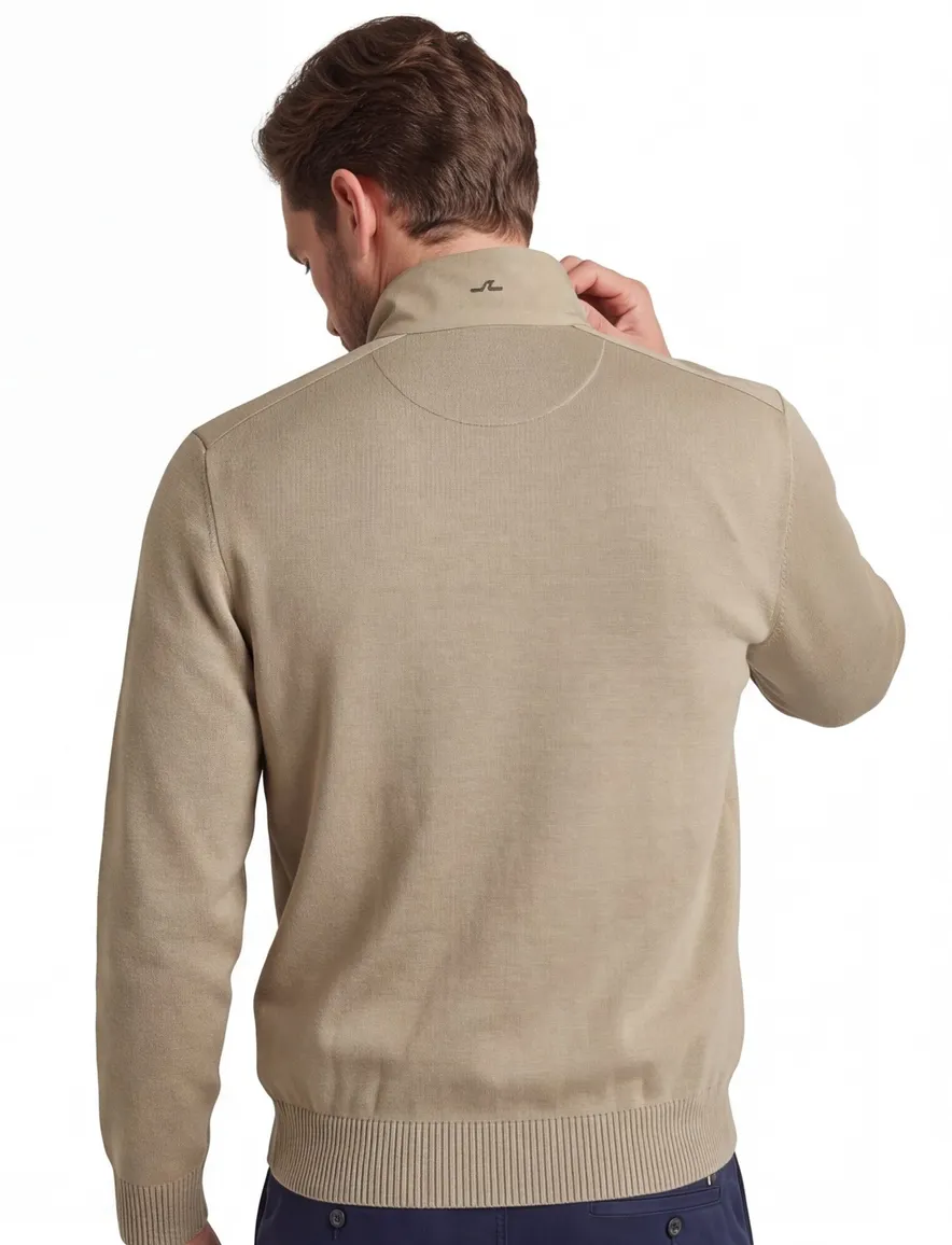 Paul & Shark half zip trui beige wol