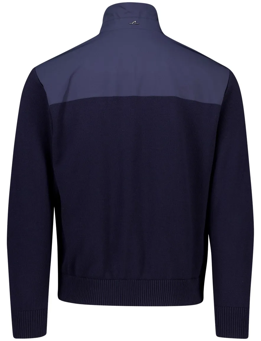 Paul en shark navy vest outdoor scheerwol wijde fit