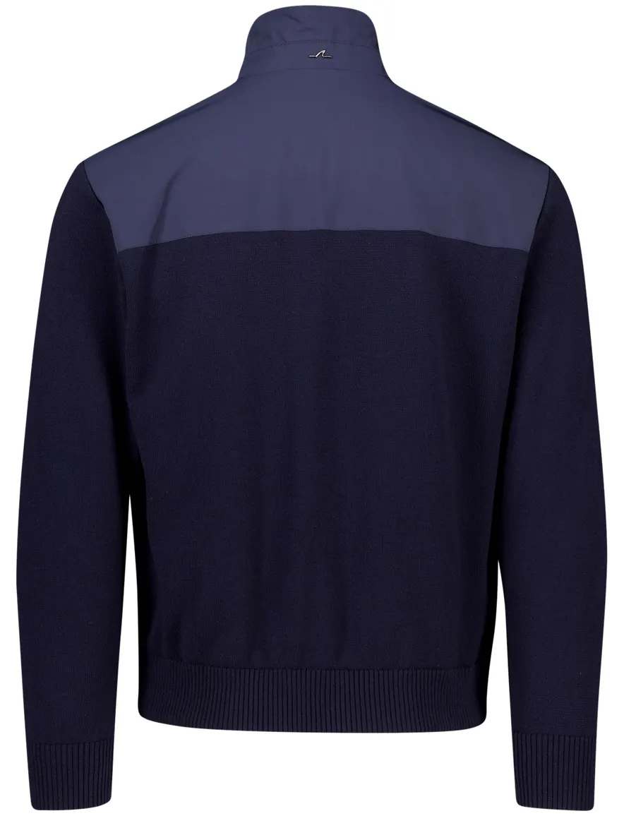 Paul en shark navy vest outdoor scheerwol wijde fit