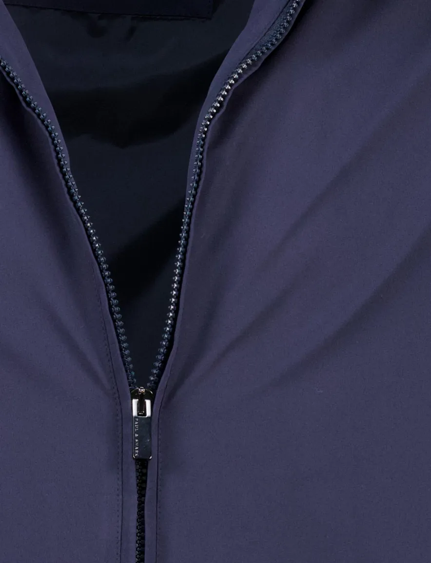 Paul en shark navy vest outdoor scheerwol wijde fit