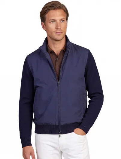 Paul & Shark Paul en shark navy vest outdoor scheerwol wijde fit