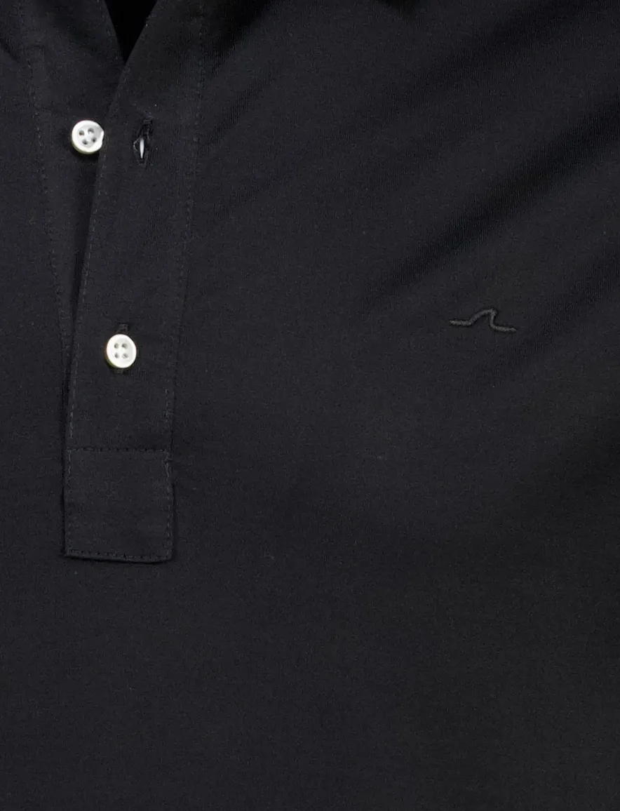 Zwarte polo Paul & Shark Silver collection katoen