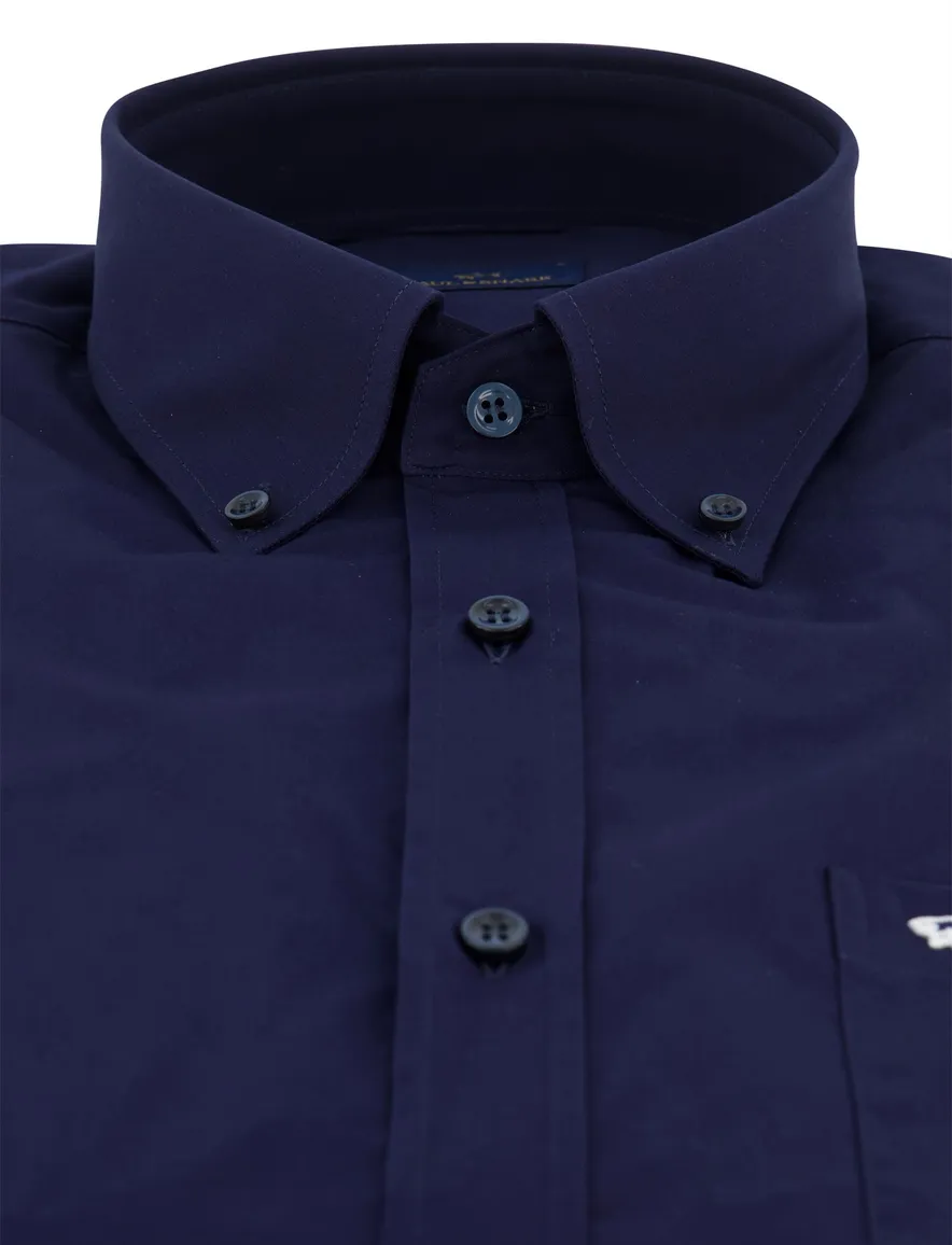 Paul & Shark overhemd donkerblauw katoen