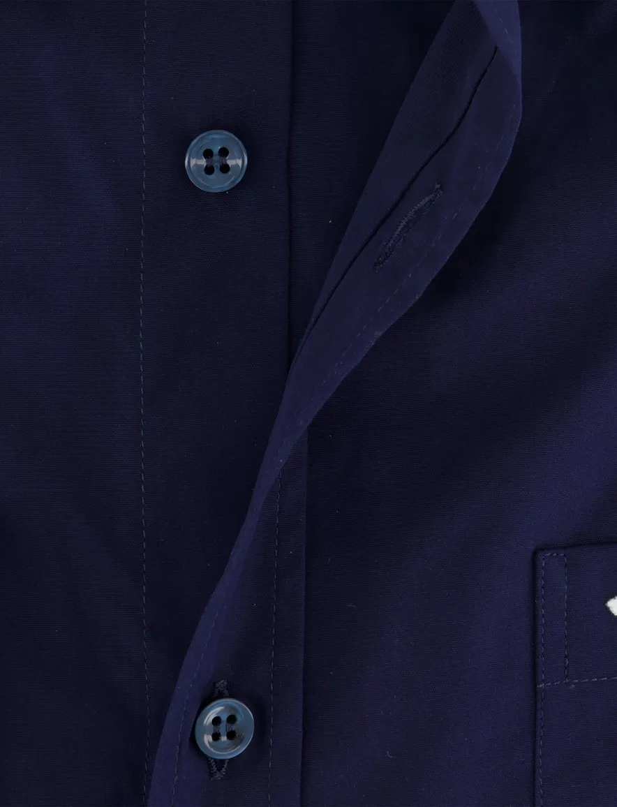 Paul & Shark overhemd donkerblauw katoen