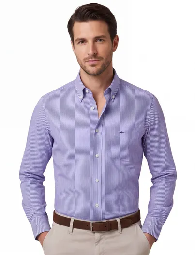 Paul & Shark Paul & Shark overhemd blauw gestreept