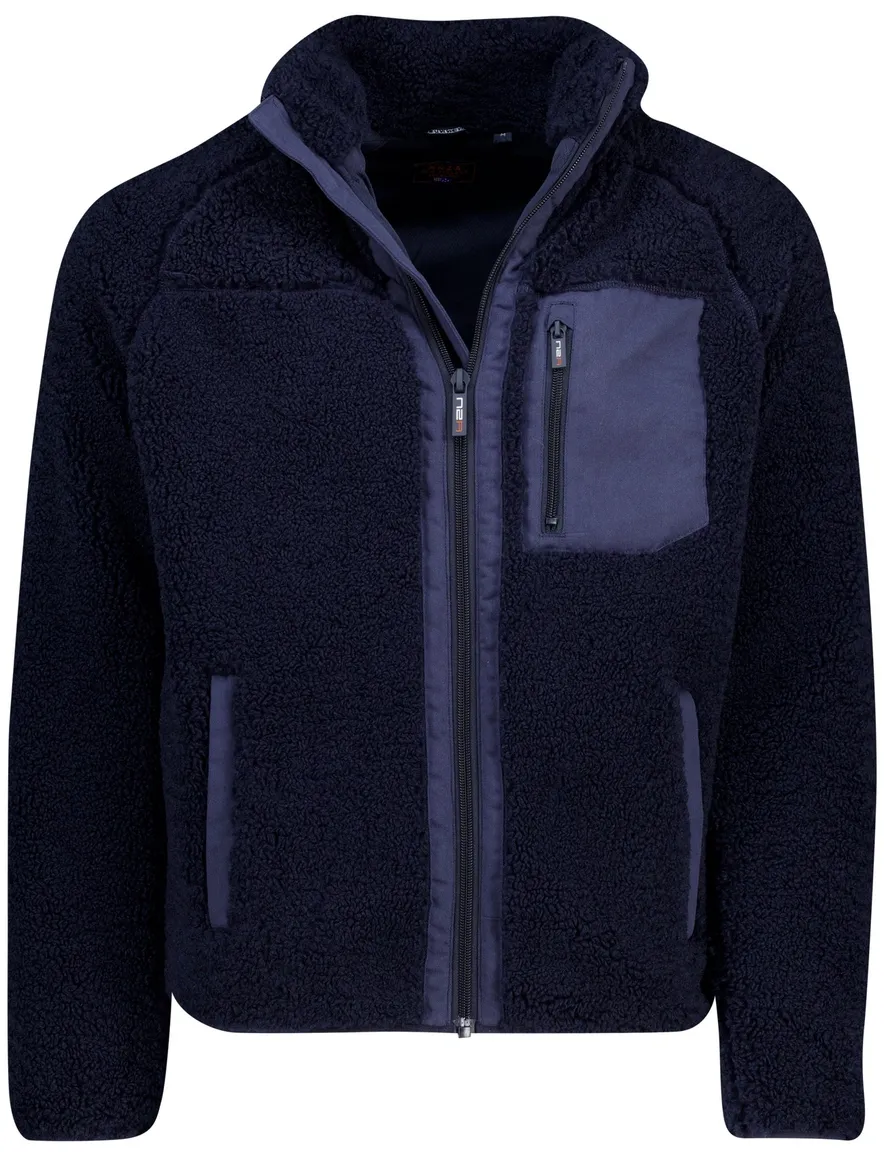 NZA Henry outdoor vest teddy donkerblauw