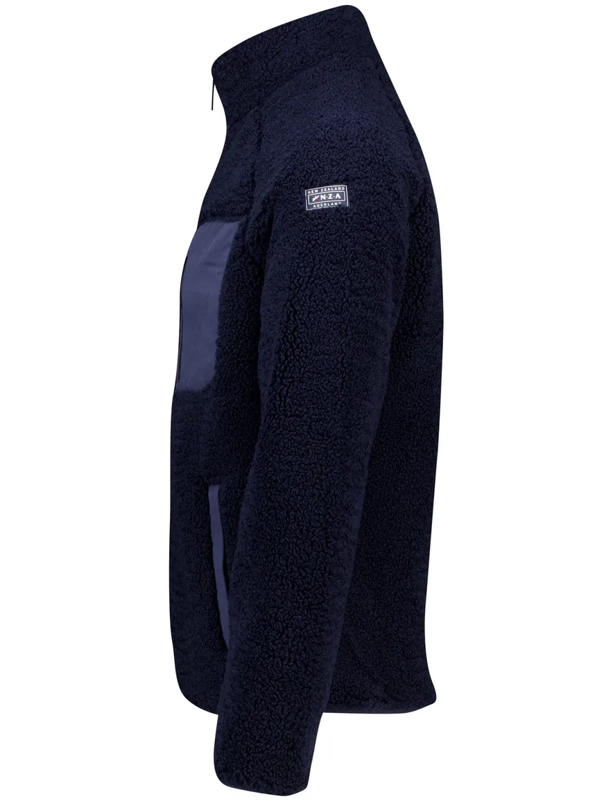 NZA Henry outdoor vest teddy donkerblauw