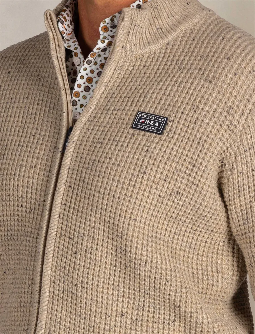 New Zealand beige vest effen normale fit