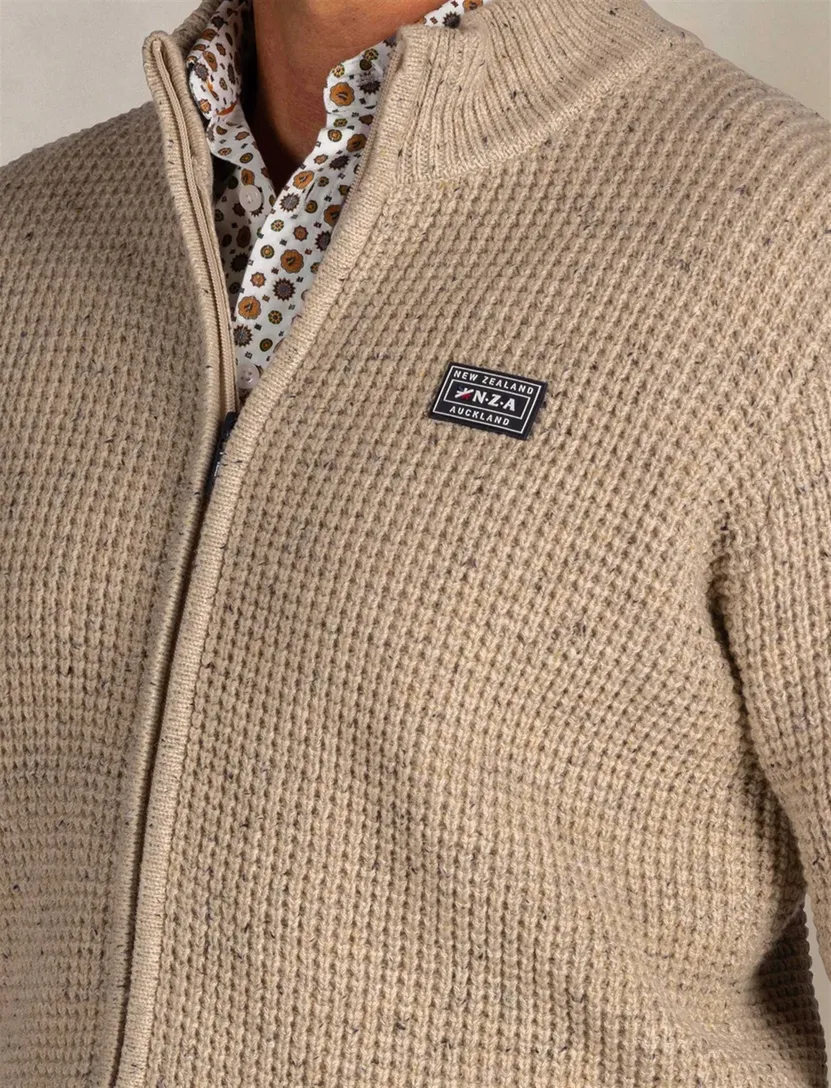 New Zealand vest effen beige normale fit