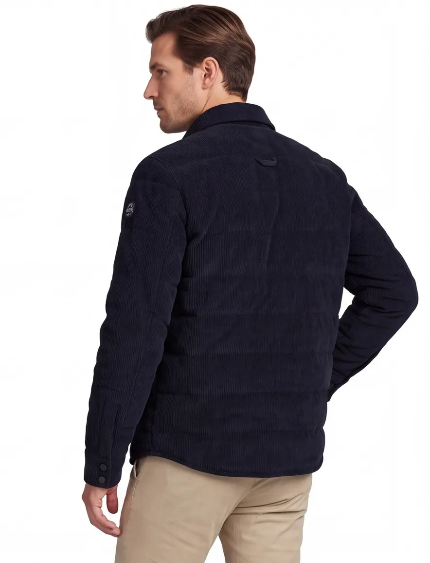 NZA Winterjas donkerblauw corduroy vier zakken