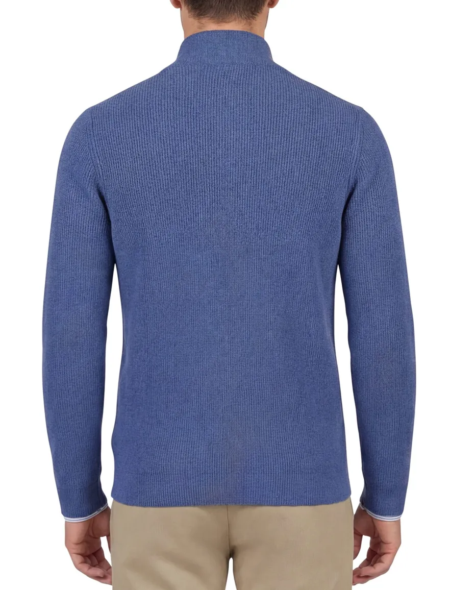 NZA half zip trui middenblauw