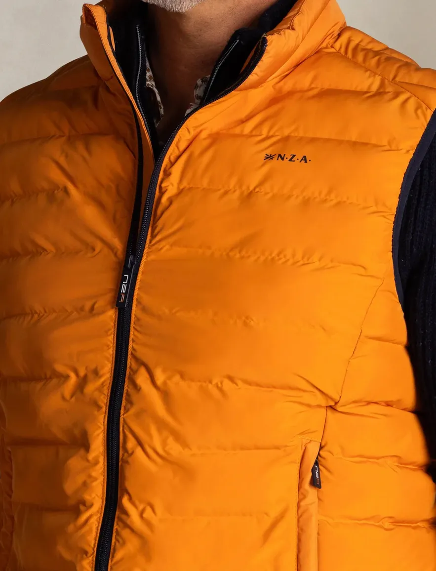 Bodywarmer New Zealand oranje effen normale fit