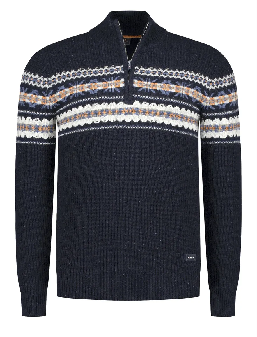 New Zealand navy trui geprint normale fit