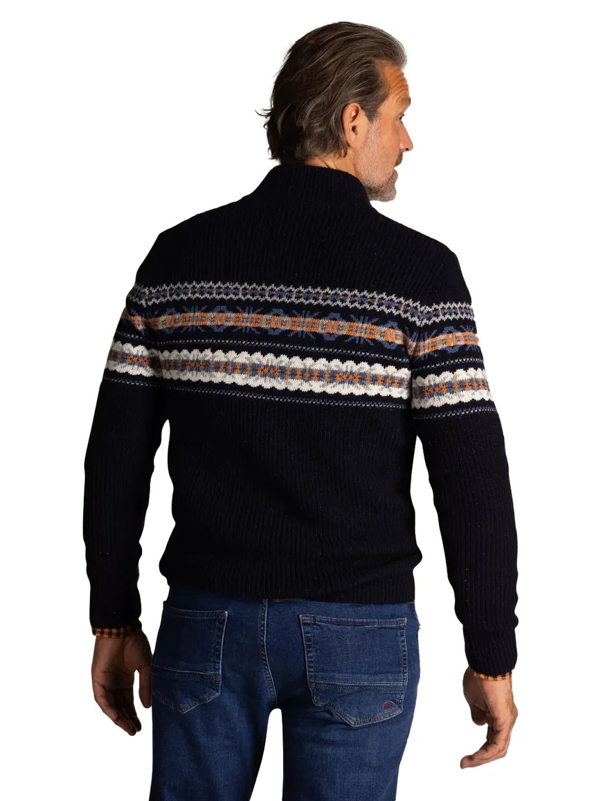 New Zealand navy trui geprint normale fit