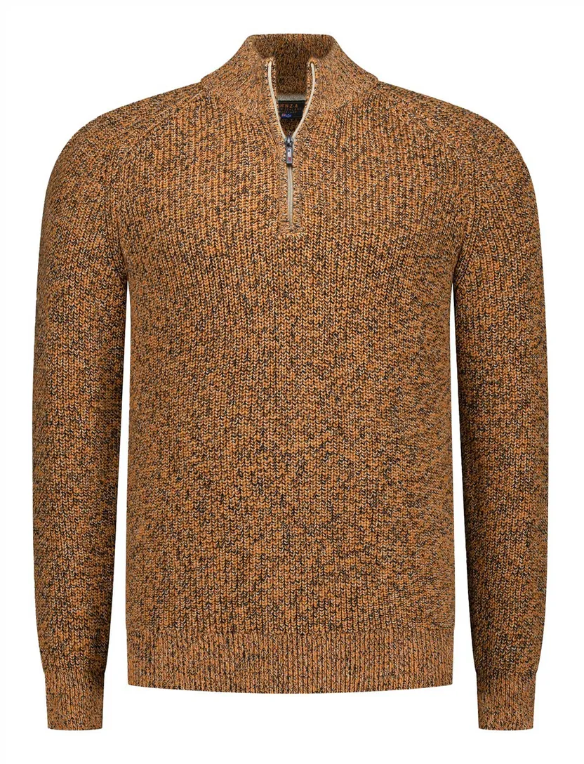 New Zealand trui gemeleerd oranje normale fit