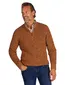 NZA trui half zip Deacon oranje gemeleerd