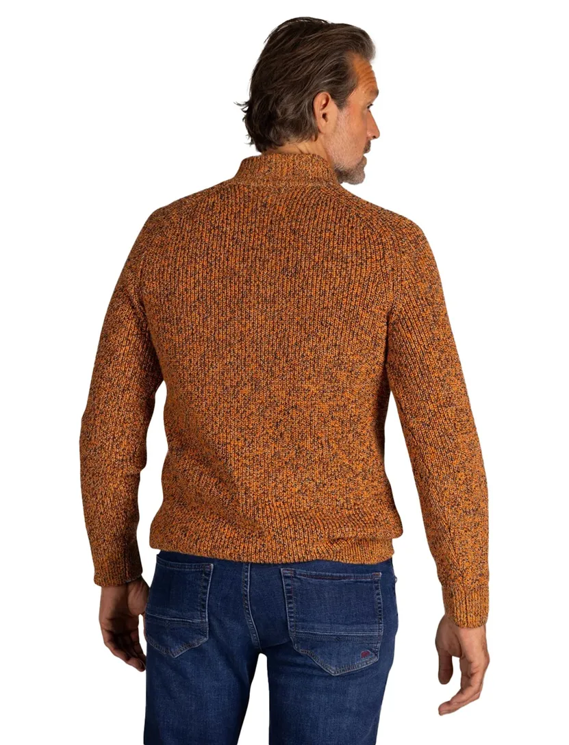New Zealand trui gemeleerd oranje normale fit
