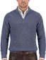New Zealand trui blauw normale fit gemeleerd