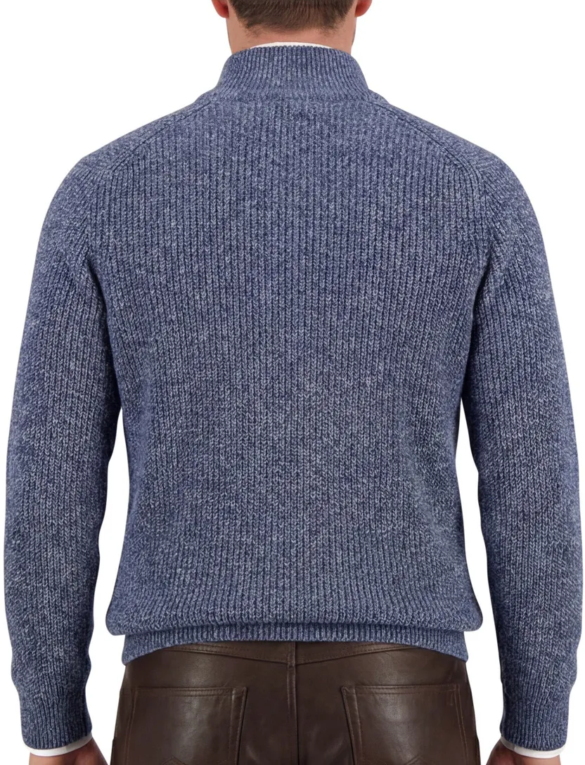 New Zealand trui blauw normale fit gemeleerd