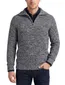 NZA trui half zip navy Drake gemeleerd