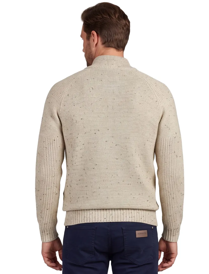 New zealand vest beige geprint wol