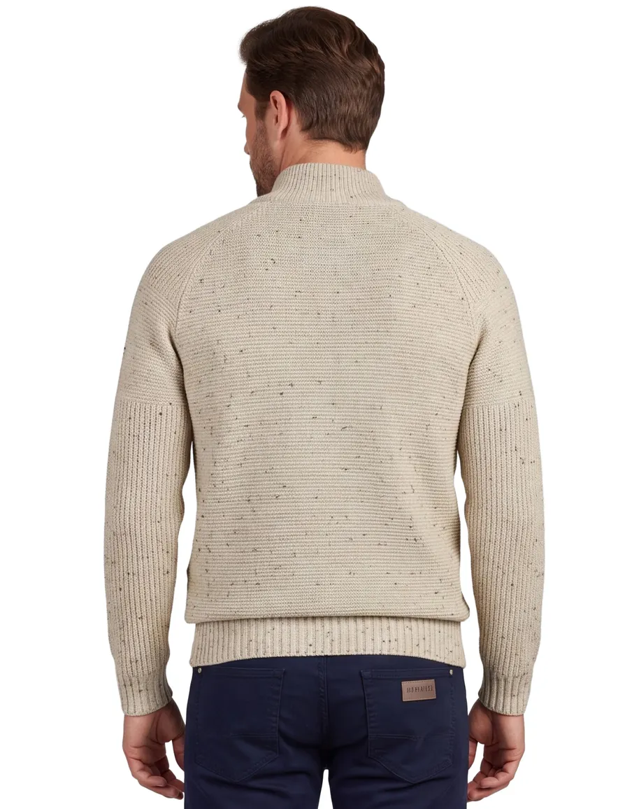 New zealand vest wol beige geprint