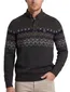 NZA trui half zip melange wol antraciet