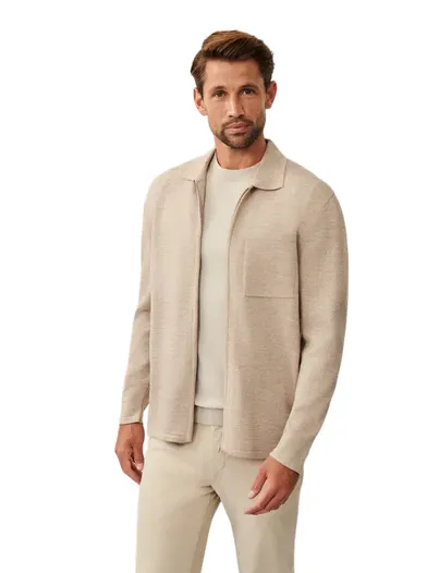 Cavallaro Cavallaro beige effen vest slim fit