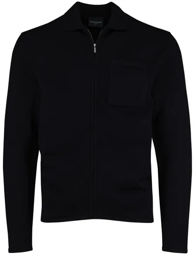 Cavallaro Cavallaro vest effen navy slim fit wol