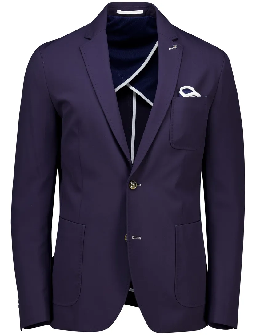 Blue Industry colbert donkerblauw effen