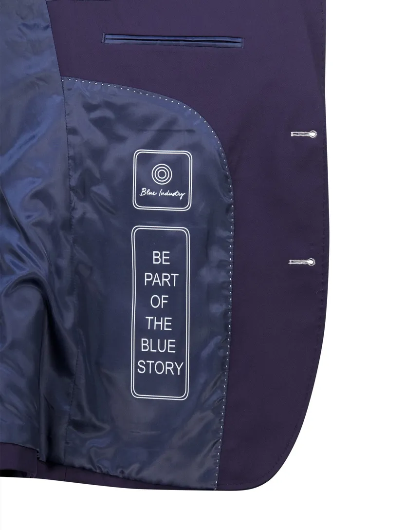 Blue Industry colbert donkerblauw effen