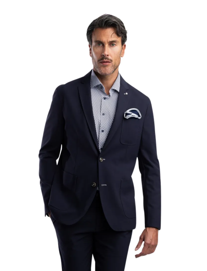 Blue Industry colbert donkerblauw effen