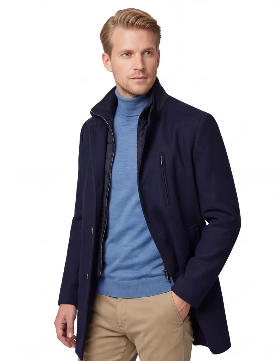 winterjas donkerblauw Scotland Blue