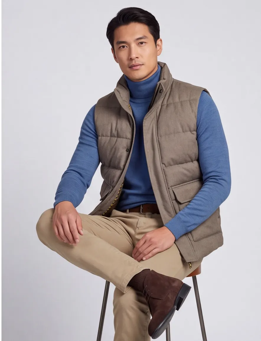 winterjas khaki Scotland Blue
