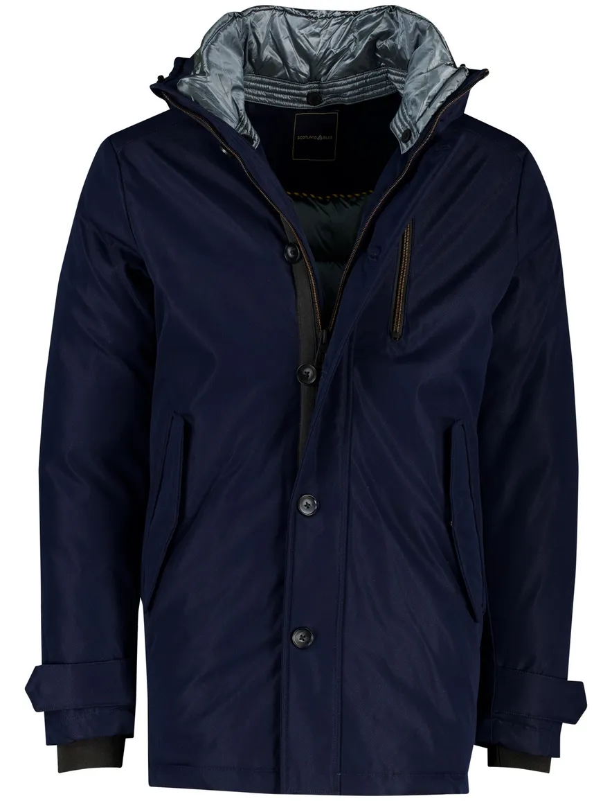 Scotland Blue winterjas donkerblauw
