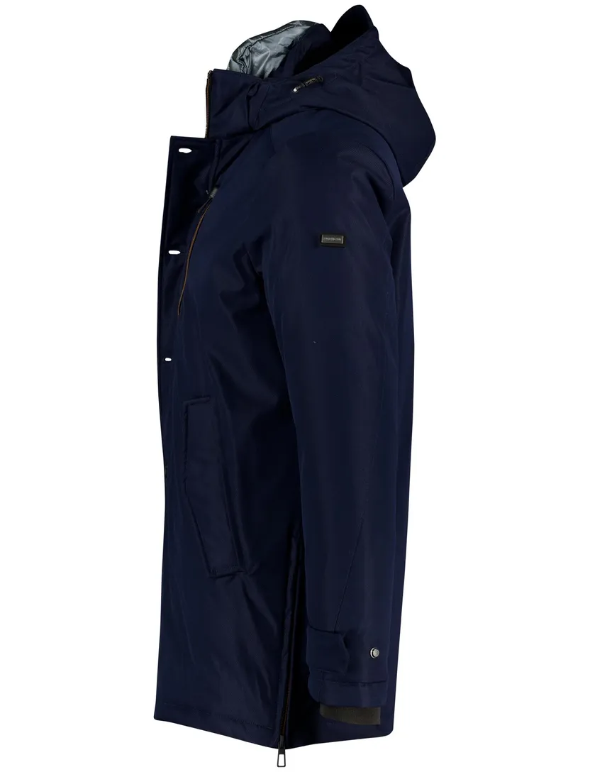 Scotland Blue winterjas gevoerd donkerblauw