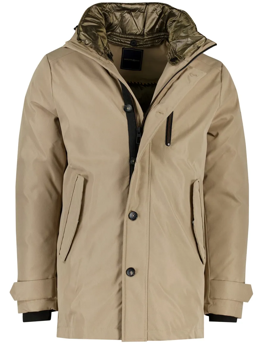 Scotland Blue winterjas bruin