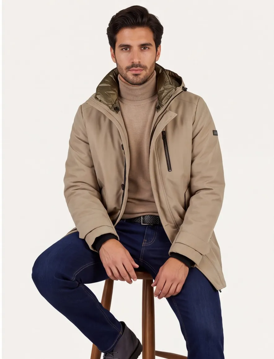 winterjas camel Scotland Blue