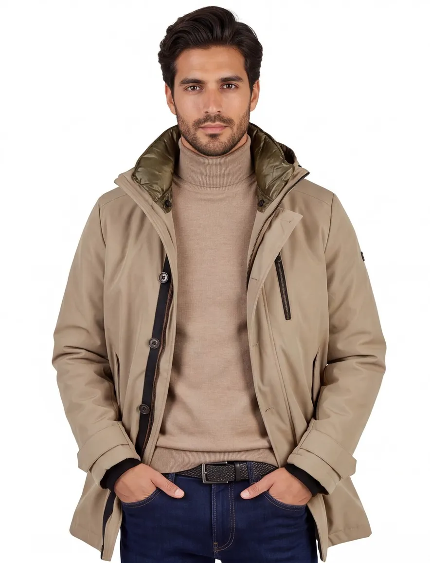winterjas camel Scotland Blue
