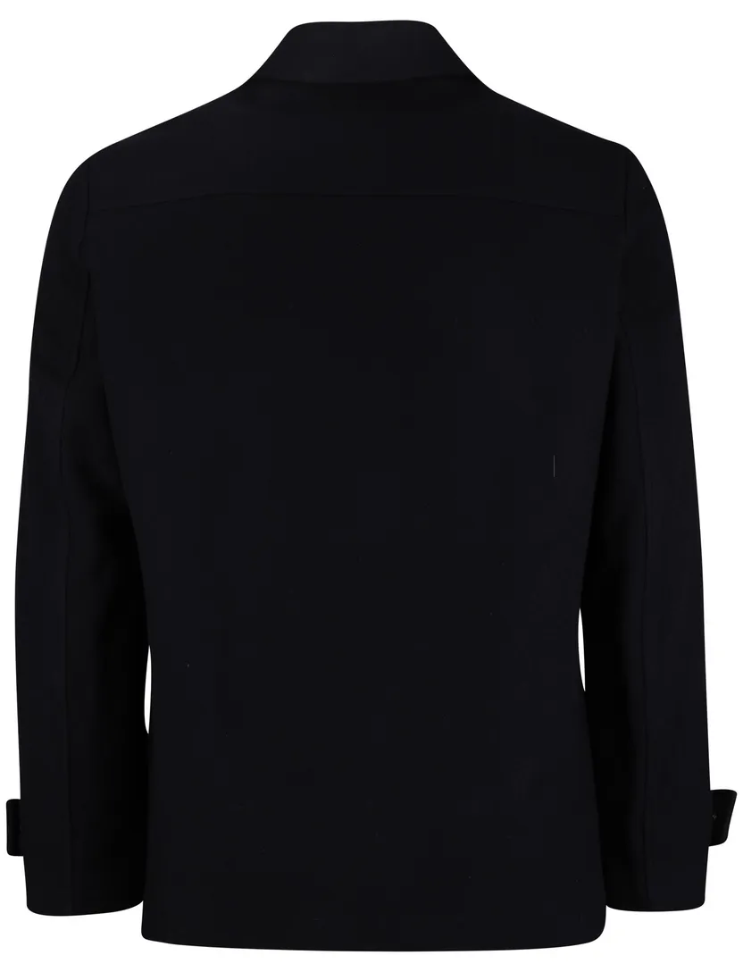 Scotland Blue winterjas effen donkerblauw borstzak normale fit