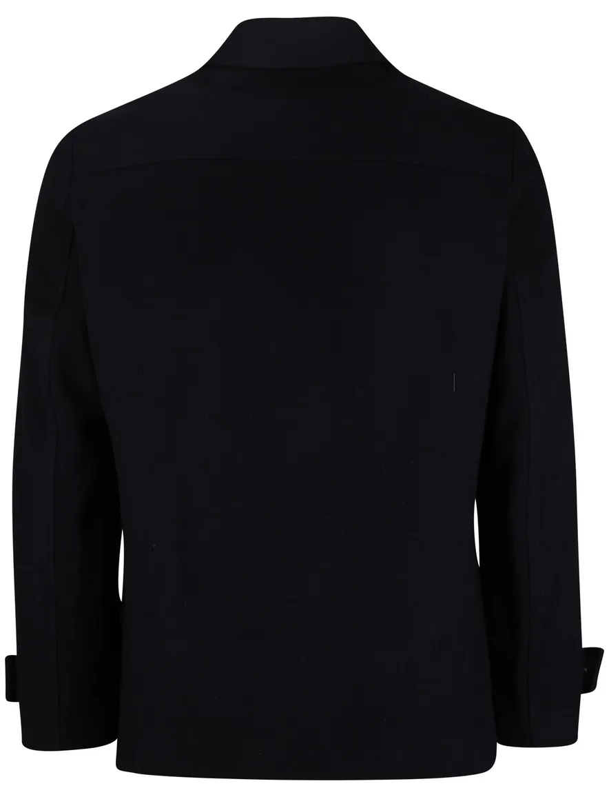 Scotland Blue winterjas effen donkerblauw normale fit borstzak
