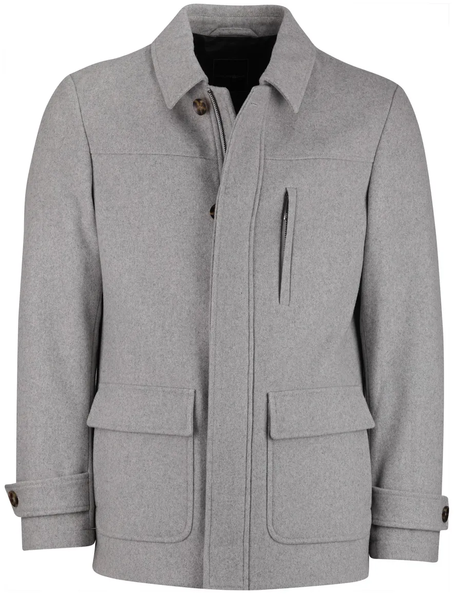 Scotland Blue Jas grijs parka borstzak