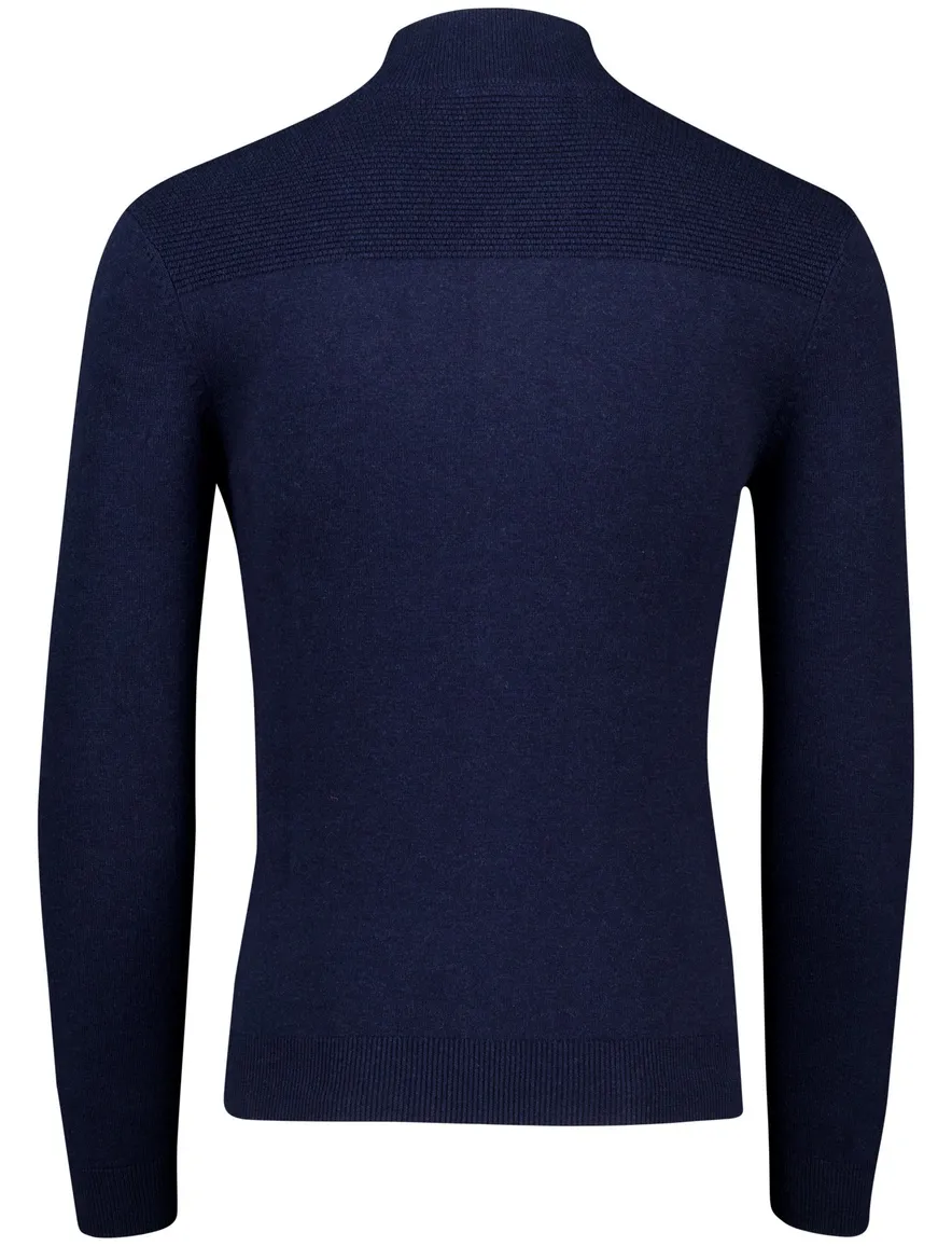 Scotland Blue Vest donkerblauw katoen