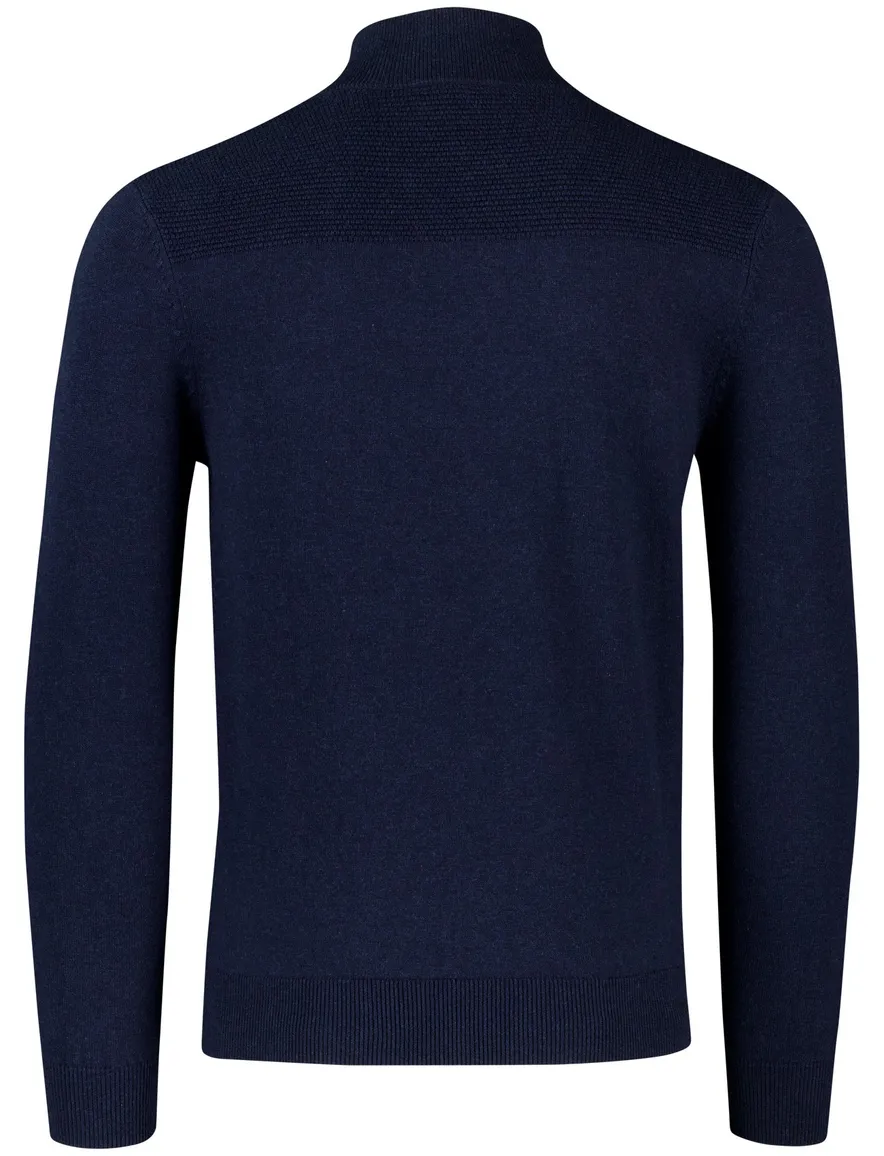 Scotland Blue half zip trui navy