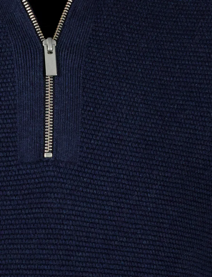 Scotland Blue effen donkerblauw normale fit katoen