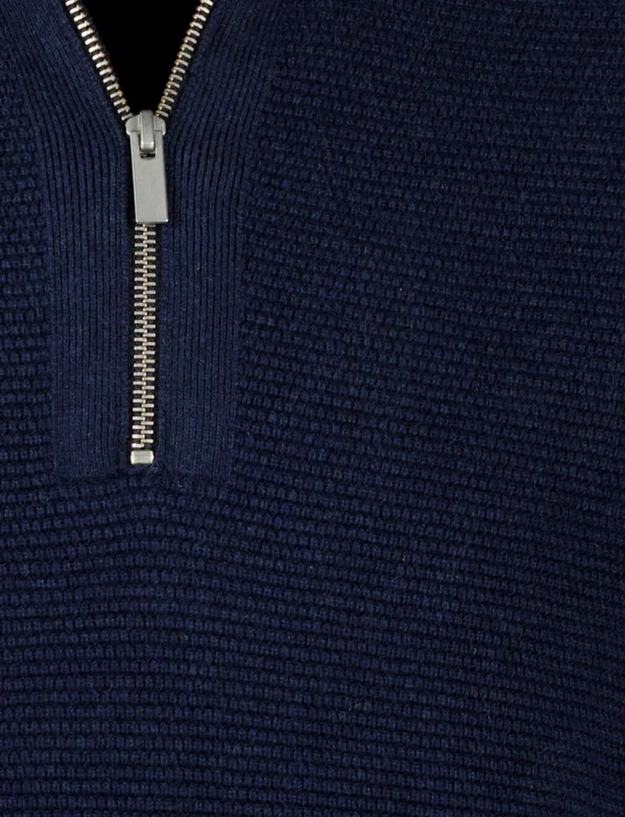 Scotland Blue effen donkerblauw normale fit katoen