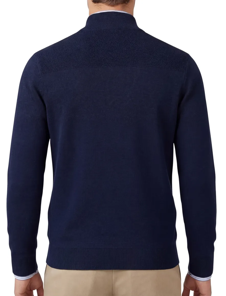 Scotland Blue effen donkerblauw normale fit katoen