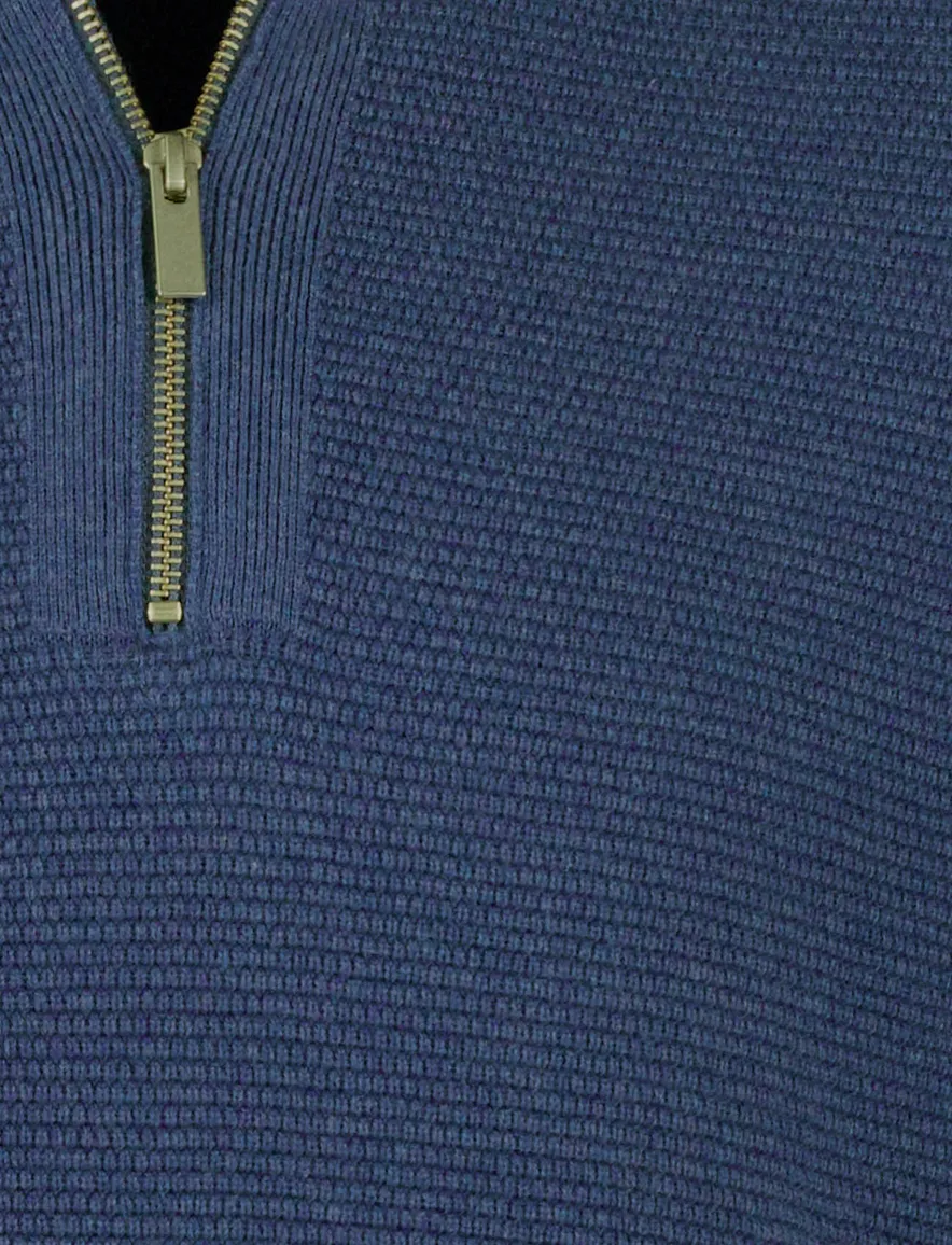 Scotland Blue normale fit trui effen blauw katoen